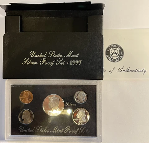 1997-S Silver Proof Set - United States Mint Silver Proof Coin Set - BB Cover