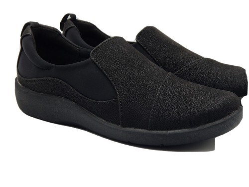 Mocassino slip on Clarks donna CloudSteppers Sillian Paz nero taglia 6 M