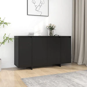 Sideboard Black 135x41x75 Engineered Wood R5S3 - Picture 1 of 9