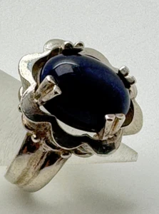 Anillo de plata de diseño modernista piedra preciosa anillo de ágata talla 58 Israel plata 925 n.º 185 - Imagen 1 de 3