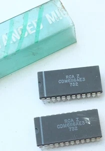 2x CDM6116AE3 RCA general-purpose Static RAM. Lot de 2 - Imagen 1 de 3
