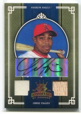 2005 Diamond Kings Signature Bronze 7 Chone Figgins Dual Bat Jersey Auto 72/200