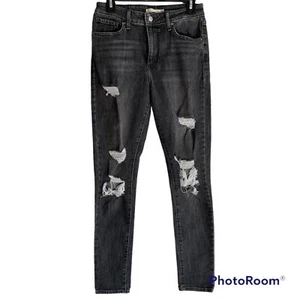 Levi's 721 schwarz High Rise Distressed Skinny Crop Damen Denim Jeans, 28 - Bild 1 von 7