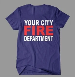 Personalized Fire Fighter Fire Department T-shirt Custom tee shirt - Picture 1 of 3