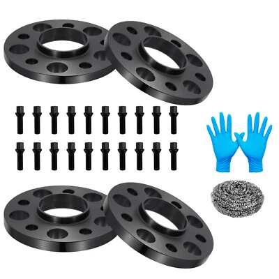 4 piezas espaciadores de rueda centrados en el cubo 12 mm y 15 mm 5x112 14X1,25 para BMW X1 X3 X4 X5 X7 Foto 1 de 4