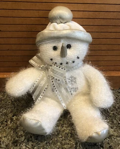 Dan Dee Schneemann "Let it Snow" Plüsch - silber & weiß - 10 Zoll - Bild 1 von 10