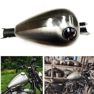 Motorcycle Gas Fuel Tank Silver For 06+ Harley Davidson SPORT STERC 883N 1200C D - Picture 1 of 8