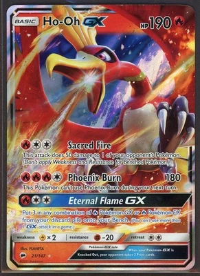 JCC Pokémon Ho-Oh GX Sombras Ardientes Holo Carta Ultra Rara 21/147 Foto 1 de 2