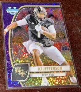 2024 Bowman U Chrome Purple Mini-Diamond Refractor #’d 001/375 KJ Jefferson #116 - Picture 1 of 4