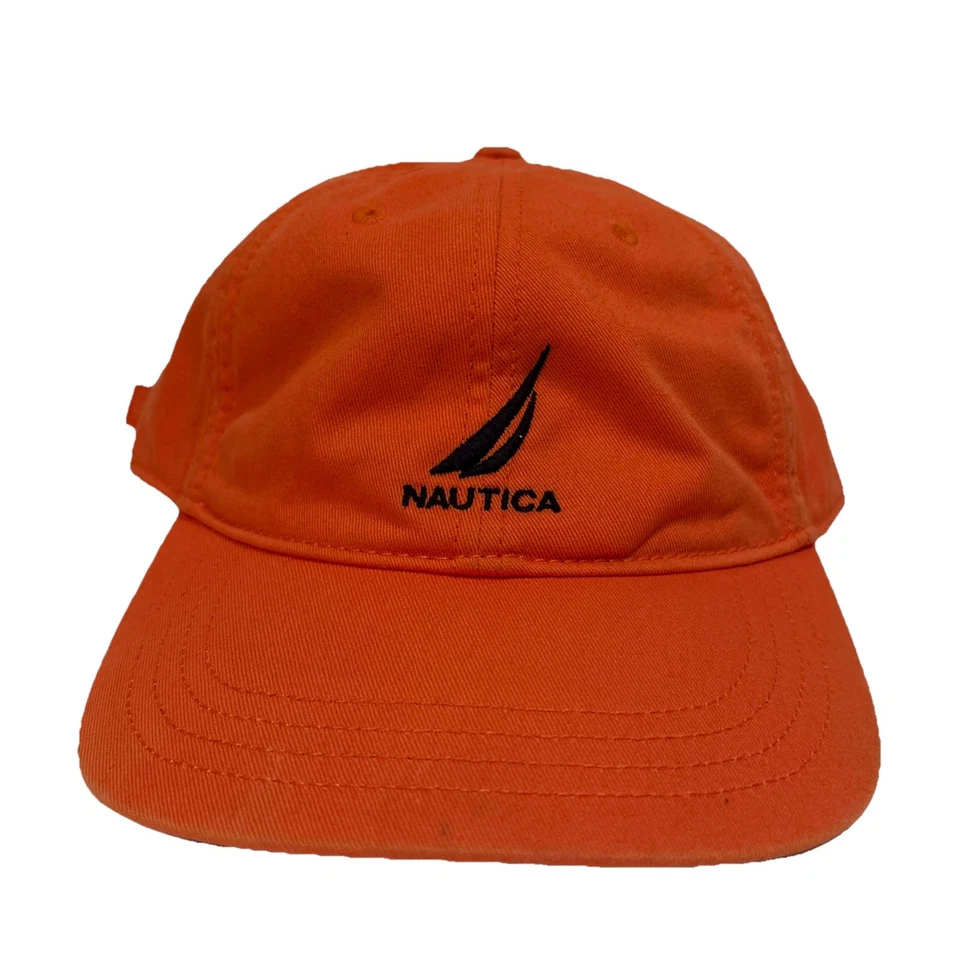 Sombrero ajustable vintage Nautica naranja y azul marino bordado Foto 1 de 4