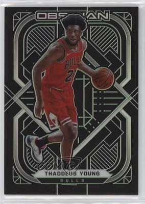 Grabado eléctrico Panini Obsidian 2020-21 verde/25 Thaddeus Young #59 Foto 1 de 2