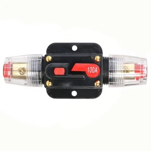 Disyuntor de restablecimiento de bloque automotriz portafusibles en línea estéreo para automóvil 100 A - Imagen 1 de 12