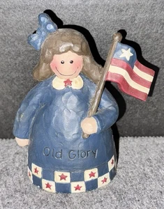 Old Glory Blossom Bucket Suzi American Flag Figurine Figure - Picture 1 of 3