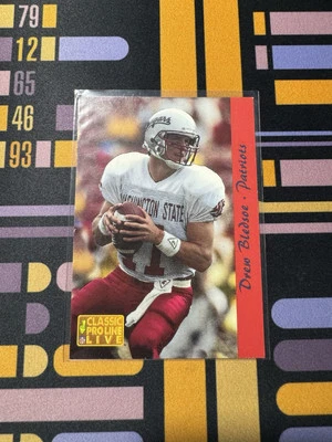 1993 Pro Line Live #174 Drew Bledsoe New England Patriots Rookie - Image 1 of 2