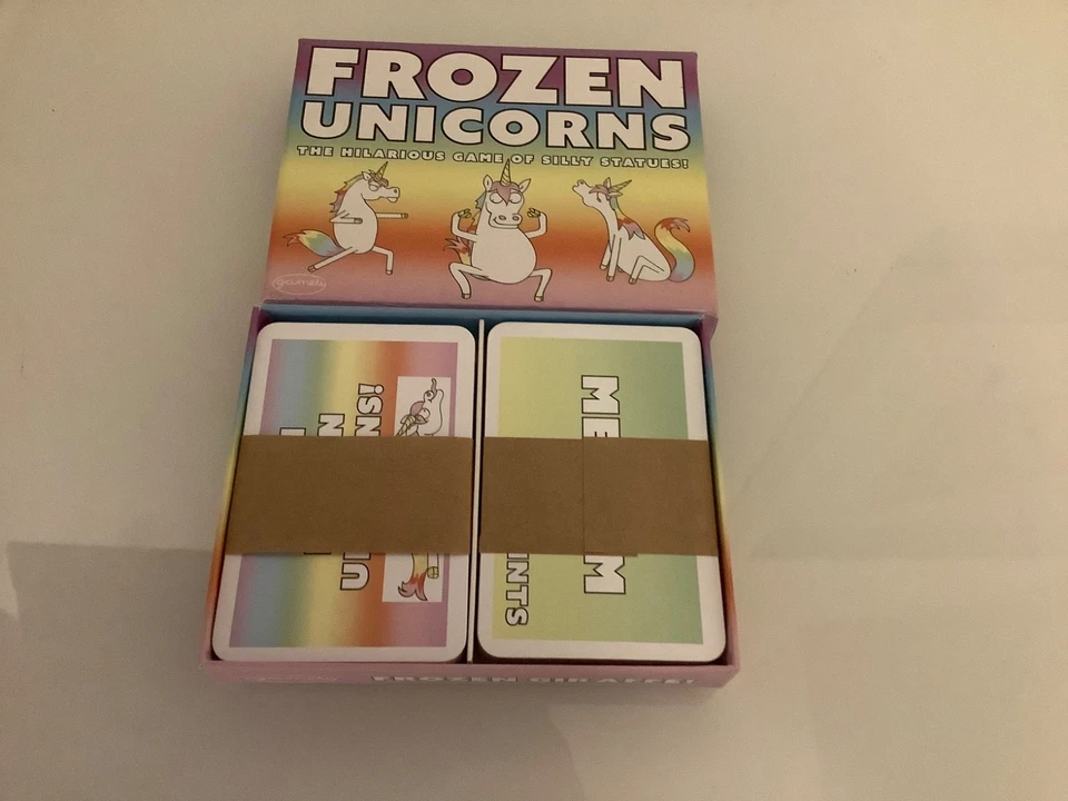 FROZEN UNICORNS Card Game, Hilarious Game Of Silly Statues. New. Children, Xmas - Image 1 of 3