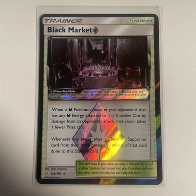 Pokemon TCG Black Market 134/181 Sun & Moon: Team Up Prism Star Holo Rare NM/LP - Image 1 of 4