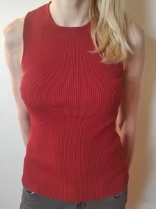 Zara Stricktop im Bordeauxrot mit offenem Rücken S - Bild 1 von 2