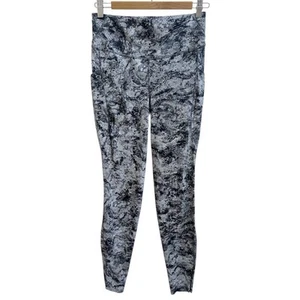 Lululemon Fast Free High Rise Tight Sz 8 Dissolved Cloudscape Grey Yoga Gym - Picture 1 of 11