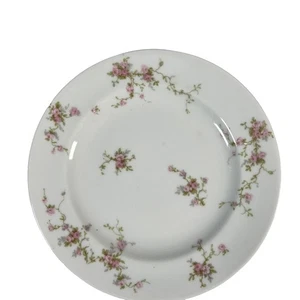 Theodore Haviland Limoges Hergestellt in Frankreich Salat Brot Wüste Teller 7,25" Rosa Spray - Bild 1 von 9