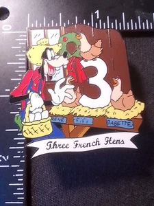Twelve 12 Days Christmas 3 French Hens Goofy FiFi Rene LE 1500 Disney Pin 17783 - Bild 1 von 9