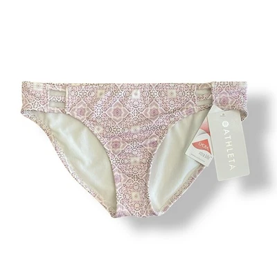 Athleta NWT Aqualuxe Print Ladder Front Bikini Swim Suit Bottom Size Small  - Image 1 of 4