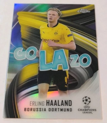 2020-21 Topps Chrome UCL - Golazo Erling Haaland #GOL-EH - Image 1 of 2