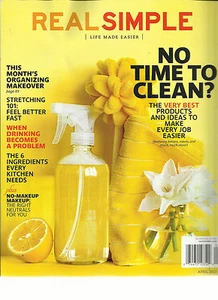 REAL SIMPLE, APRIL, 2013 ( THIS MONTH'S ORGANIZING MAKE OVER * NO TIME TO CLEAN? - Picture 1 of 1