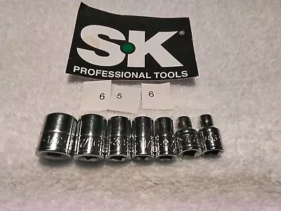 1/4" DRIVE SOCKET SET SAE 7PC  6pt S-K USA 🇺🇸 - Image 1 of 3