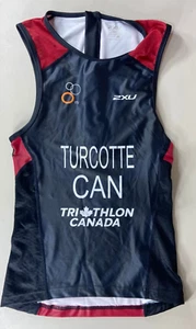 New 2XU Men Perform Rear Zip Tri Singlet SMALL / Custom Made Canada - Bild 1 von 3