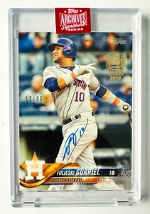 Tarjeta automática 2019 Topps Archives Yulieski Gurriel con tarjeta SP #/88 ¡Estrella de los Astros! - Imagen 1 de 3
