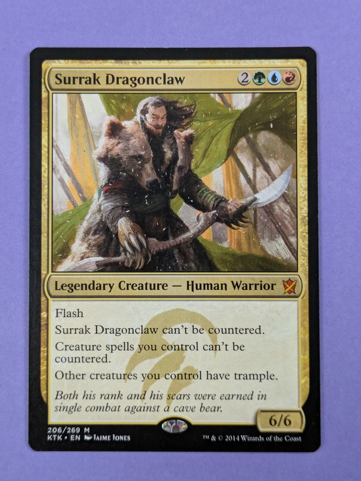 MTG Magic The Gathering: Khans of Tarkir: Surrak Dragonclaw Mythic #206/269 - NM - Image 1 of 3