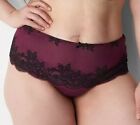 Lane Bryant Sexy Black & Wine All Lace Wide-Side Thong Plus Size 22/24, 3X