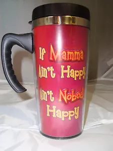 Mom travel coffee/tea mug/cup cute funny acrylic stainless steel NIB free ship - Picture 1 of 2