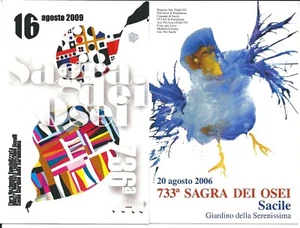 mnf 09 SACILE (Pordenone) SAGRA DEI OSEI - two postcards Manifesto Series - Picture 1 of 1