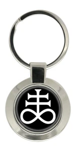 Leviathan Cross Satanic Key Ring - Picture 1 of 3