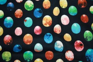 BIRDS EGGS IN MANY COLORS - 100% COTTON FABRIC - Picture 1 of 5