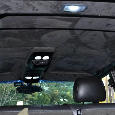 96"x60" Black Headliner Fabric Suede Pickup truck ceiling Liner Sag Upholstery Foto 1 de 4