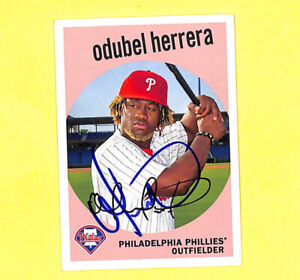 Odubel Herrera signed auto autograph 2018 Topps Archives #54 card Phillies