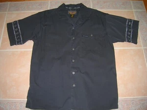 Harley Davidson Men's Black S/S Button Up SHIRT Size M Mechanic Garage pocket - Picture 1 of 9