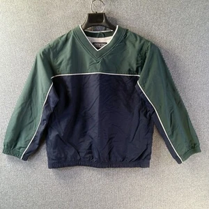 Lands End Pullover Windbreaker Mens Medium Multicolored Color block Golf Warmup - Picture 1 of 16