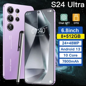 Smartphone S24 Ultra 6,8" HD sbloccato in fabbrica Android 8+512 GB 7800 mAh doppia SIM - Foto 1 di 27