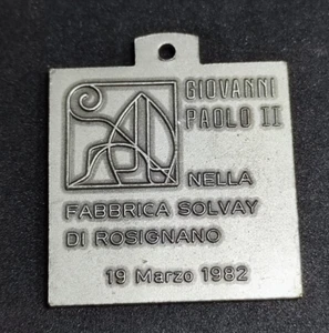 Medaglia Giovanni Paolo II Fabbrica Solvay 1982 - Imagen 1 de 4