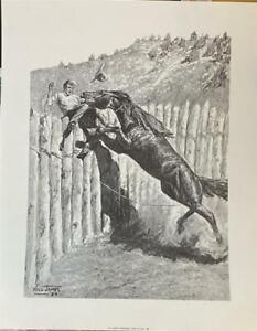 Will James This Cowboys on the fence Western Art Print 11 x 14