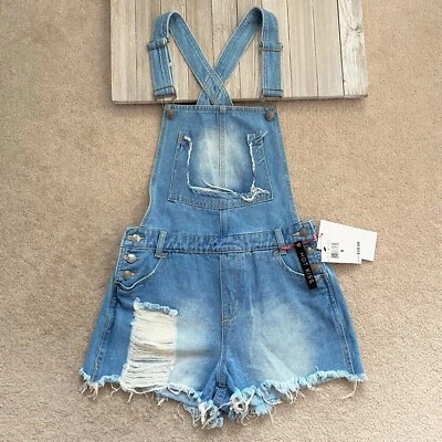 Hot Kiss Juniors 9 Pantalones Cortos Denim Envejecidos Dobladillos Flecos Nuevos con Etiquetas Casi Nuevo Foto 1 de 4