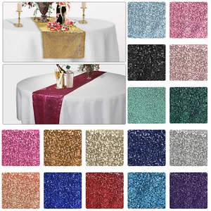 Mesa Corredor Lentejuelas Brillante Brillante Mesa de Cena Fiesta para Navidad Boda Decoración - Imagen 1 de 64
