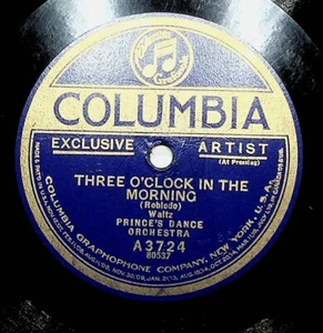 1923 Prince's Dance Orchestra Three O'Clock In Morning La Golondrina 78 Record - Picture 1 of 2