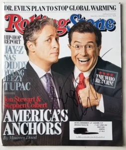 Stephen Colbert REAL hand SIGNED Rolling Stone Magazine COA Autographed Proof - Picture 1 of 3
