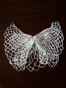 PLASTRON  jabot DECOR robe 1900  dentelle #old collar hand - Picture 1 of 4