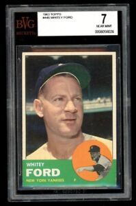 1963 Topps #446 Whitey Ford New York Yankees BVG 7 Near Mint HOF Sharp Card