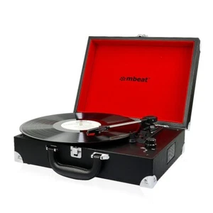 Mbeat Retro Briefcase USB Turntable Vinyl Record Player Music 33.3,45, 78RPM - Picture 1 of 6